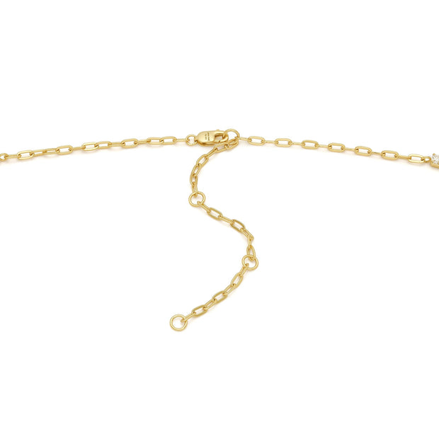 Ania Haie Gold Sparkle Chain Charm Connector Necklace
