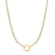 Ania Haie Gold Sparkle Chain Charm Connector Necklace