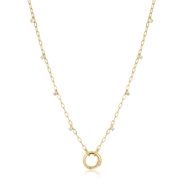Ania Haie Gold Shimmer Chain Charm Connector Necklace