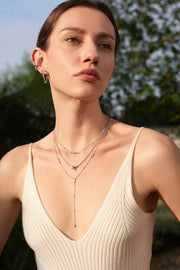 Ania Haie Silver Geometric Sparkle Chain Necklace