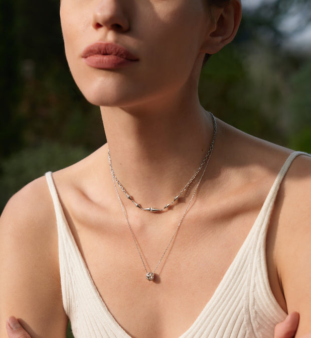 Ania Haie Silver Geometric Chain Necklace