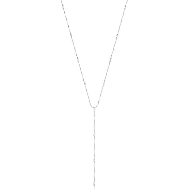 Ania Haie Silver Sparkle Point Y Necklace
