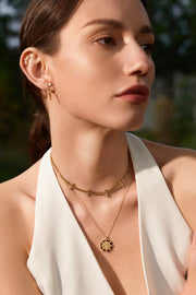 Ania Haie Gold Curb Chain Sparkle Point Necklace