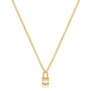 Ania Haie Gold Pearl Padlock Necklace