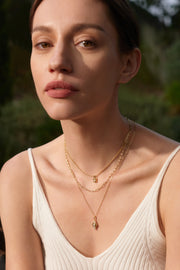 Ania Haie Gold Pearl Padlock Necklace