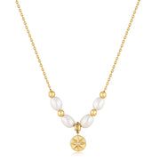 Ania Haie Gold Pearl Star Pendant Necklace