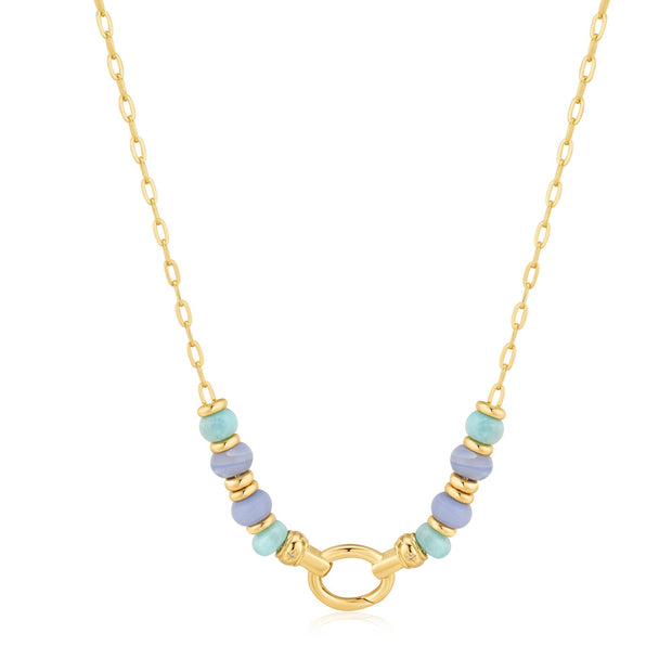 Ania Haie Gold Amazonite and Agate Charm Connector Necklace
