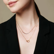 Gold Arc Pave Necklace | The Jewellery Boutique Australia