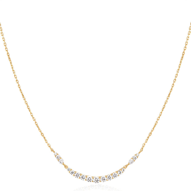 Ania Haie Gold Arc Pave Necklace | The Jewellery Boutique Australia