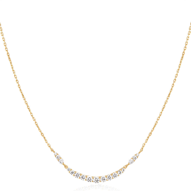 Ania Haie Gold Arc Pave Necklace | The Jewellery Boutique Australia