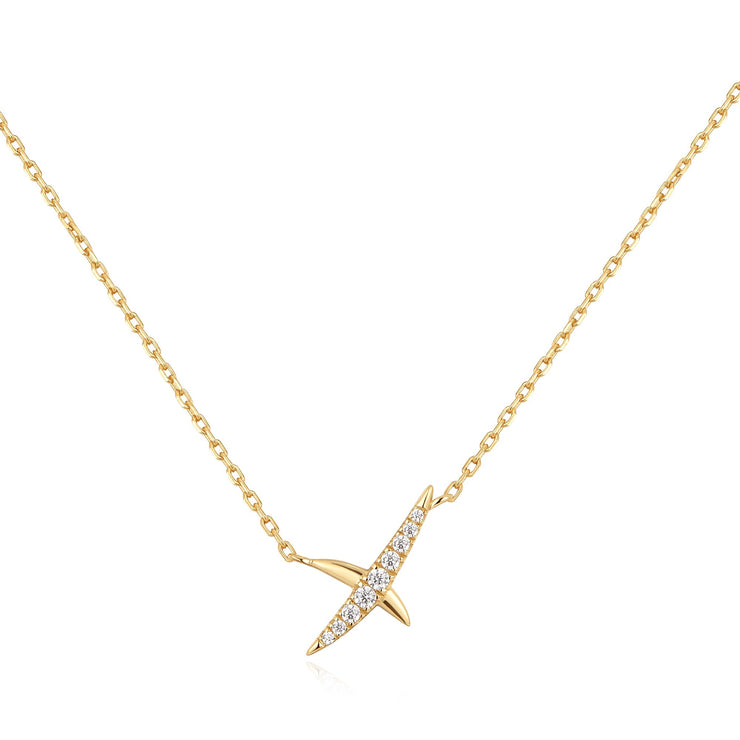 Ania Haie Gold Kiss Pave Necklace | The Jewellery Boutique Australia