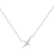 Ania Haie Silver Kiss Pave Necklace | The Jewellery Boutique Australia