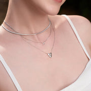 Silver Flat Snake Chain Necklace | The Jewellery Boutique Australia