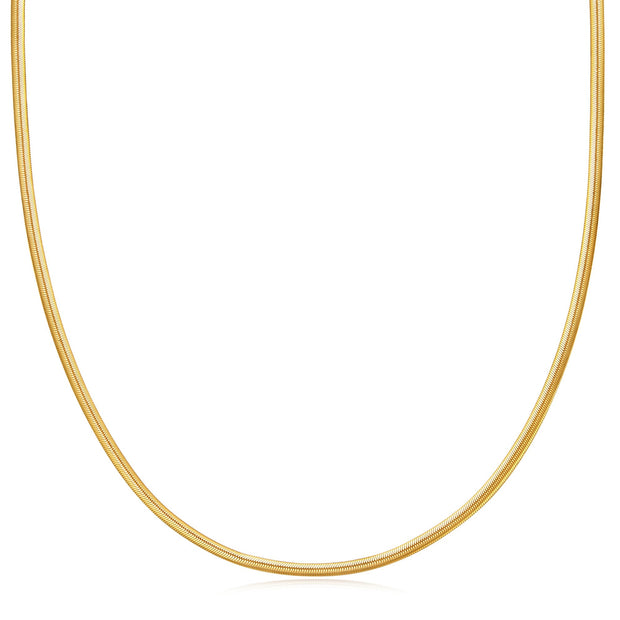 Gold Flat Snake Chain Necklace | The Jewellery Boutique Australia