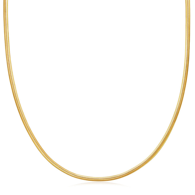 Gold Flat Snake Chain Necklace | The Jewellery Boutique Australia