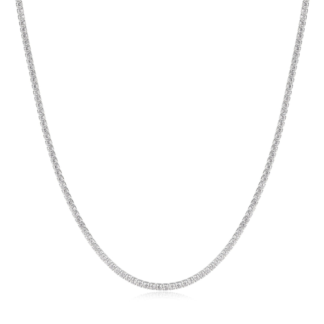 Silver Pave Necklace