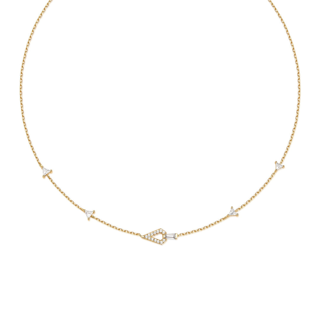 Ania Haie Gold Geometric Satellite Necklace
