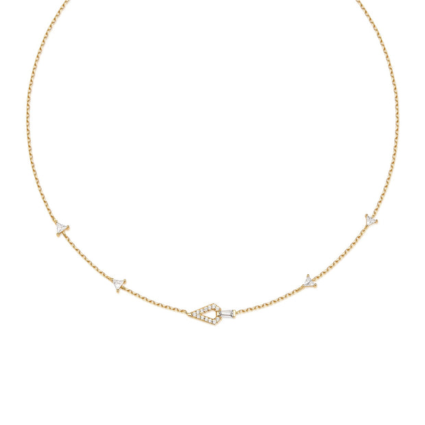 Ania Haie Gold Geometric Satellite Necklace