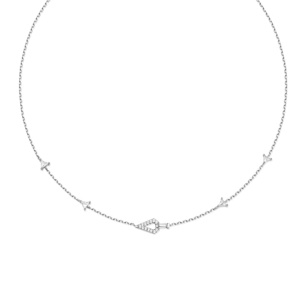 Ania Haie Silver Geometric Satellite Necklace