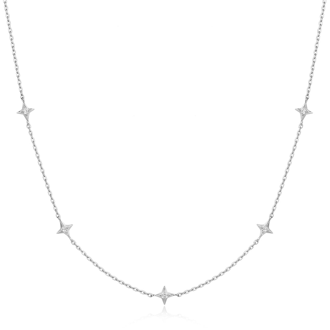 Silver Stars Station Necklace | The Jewellery Boutique