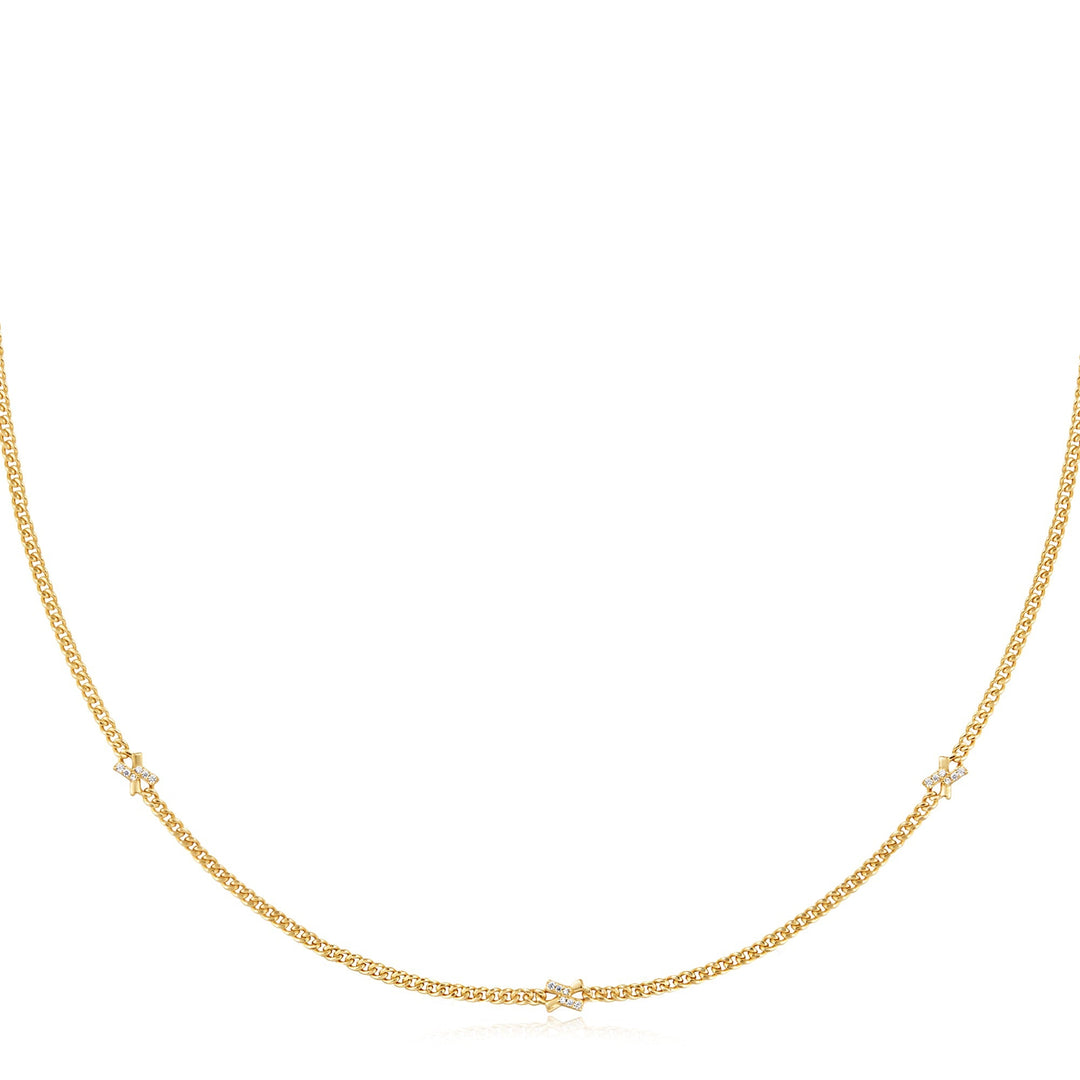 Gold Cross Station Necklace | The Jewellery Boutique