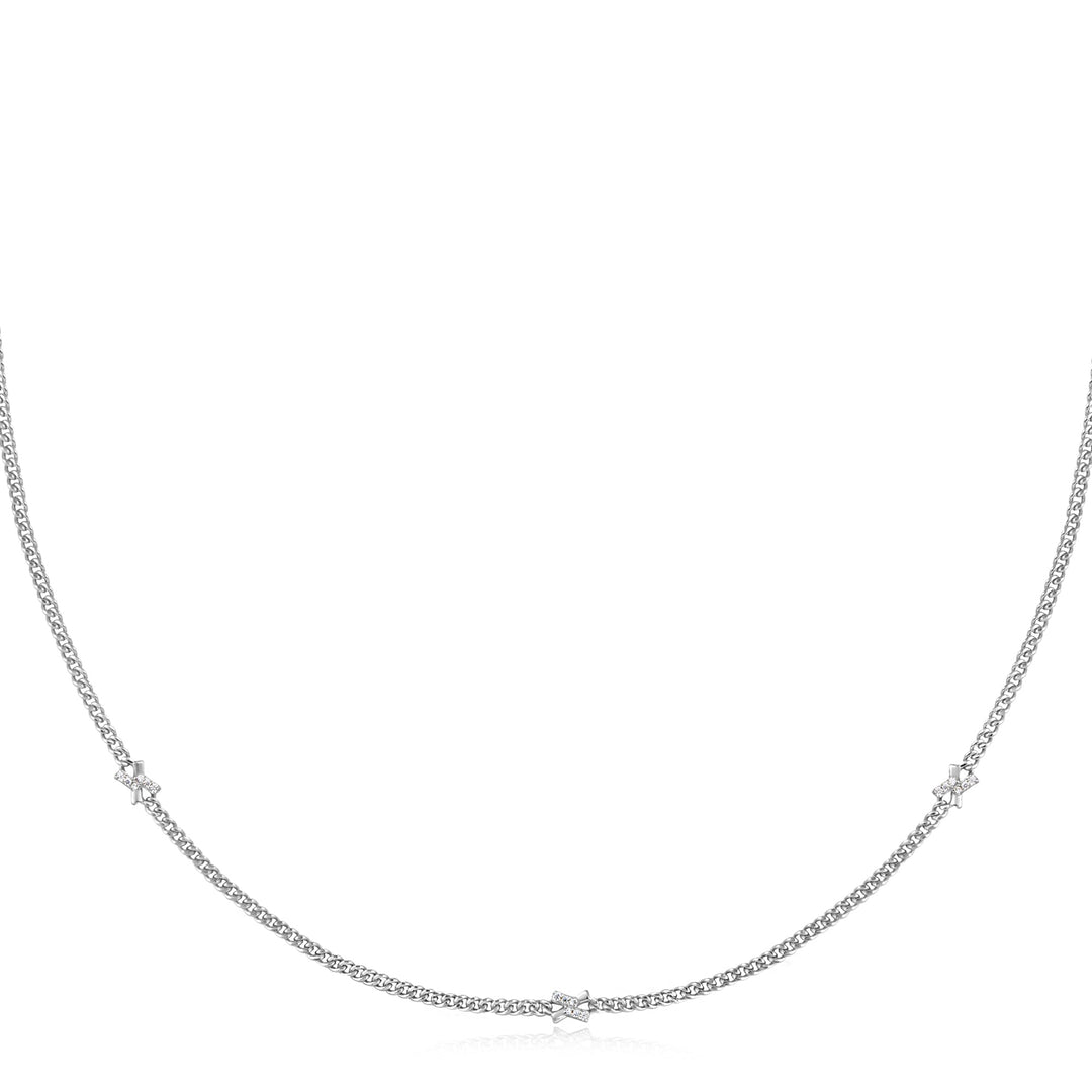 Silver Cross Station Necklace | The Jewellery Boutique