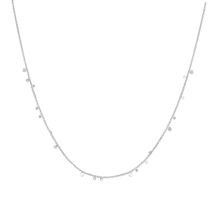 Silver Mini Disc Drop Stacking Necklace | The Jewellery Boutique
