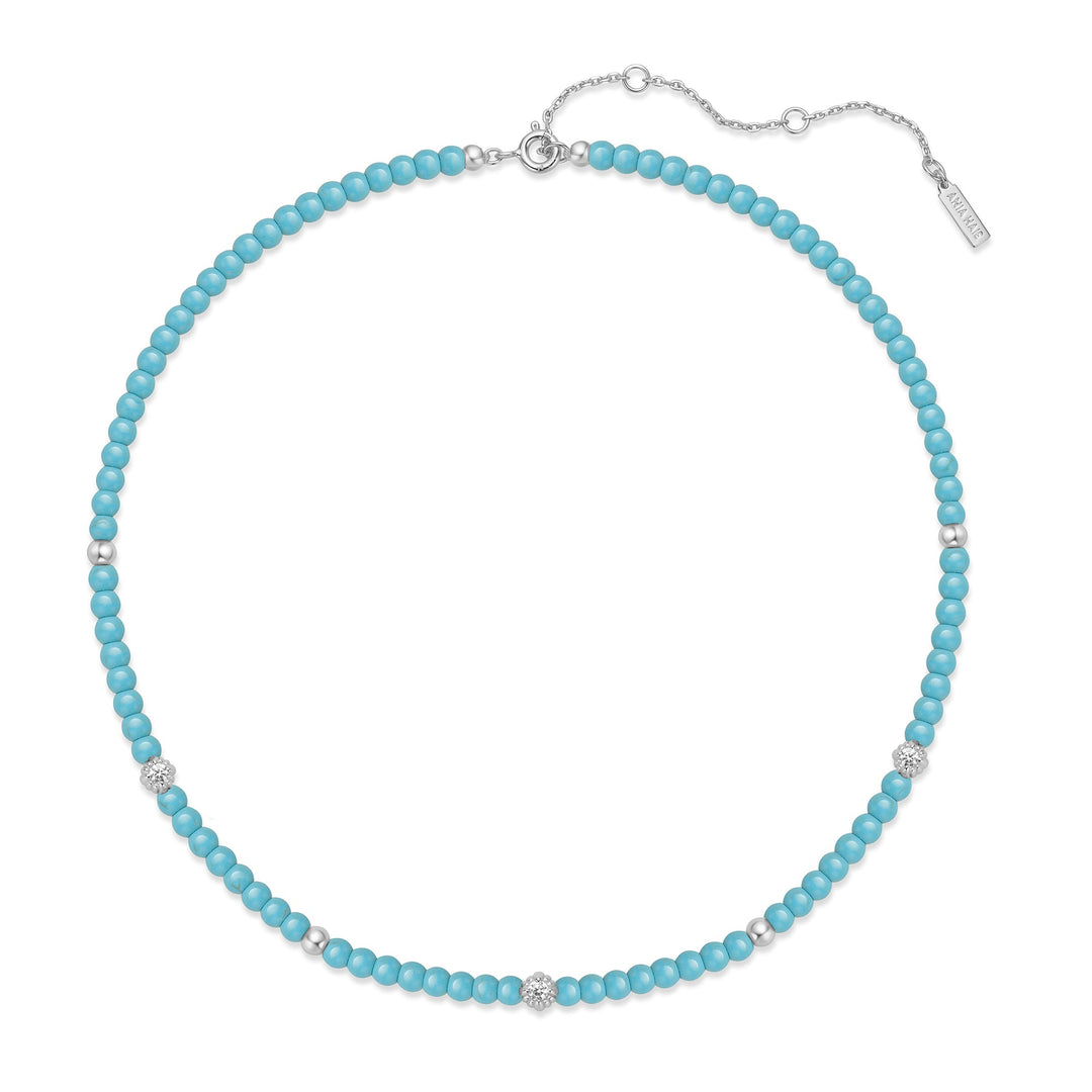 Silver Lab Created Turquoise Necklace | The Jewellery Boutique