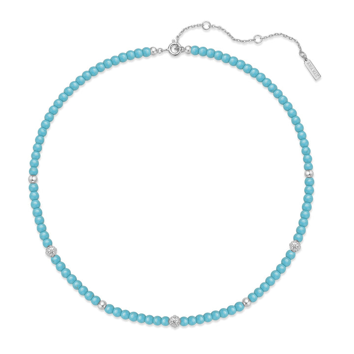 Silver Lab Created Turquoise Necklace | The Jewellery Boutique