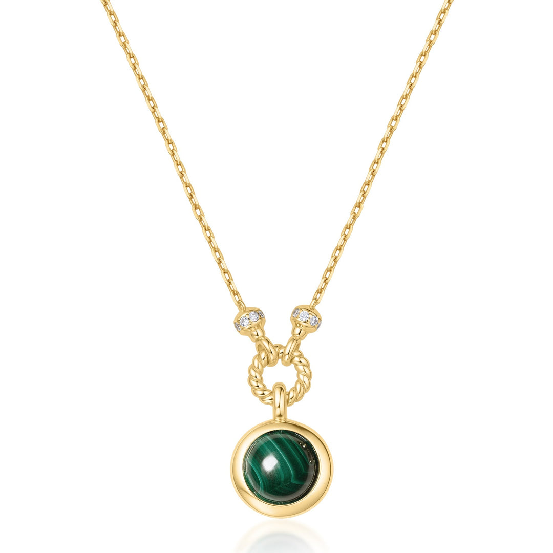 Gold Malachite Reversible Vacation Necklace | The Jewellery Boutique