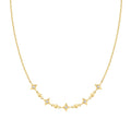 Gold Sparkling Star Station Necklace
