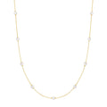 Gold Shell Pearl Station Chain Necklace | The Jewellery Boutique