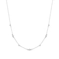Silver Sparkling Bezel Cubic Zirconia Station Necklace | The Jewellery Boutique