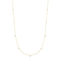 Gold Bezel Cubic Zirconia Station Necklace | The Jewellery Boutique