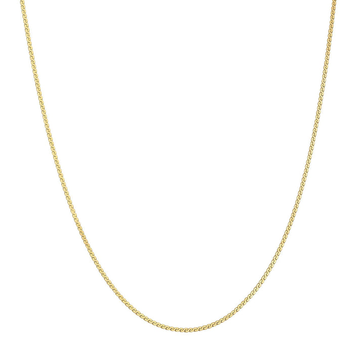 Gold Flat S Link Chain Necklace