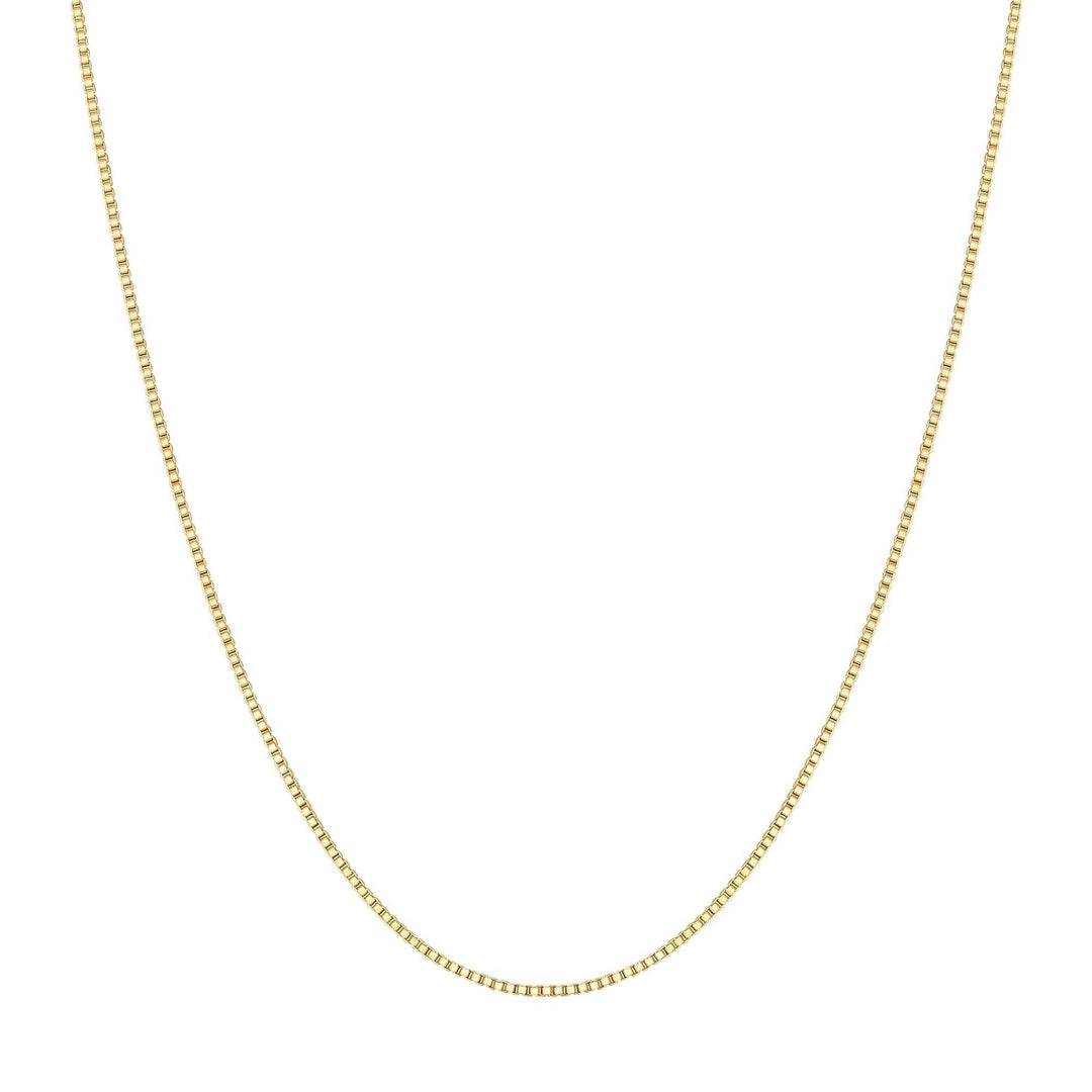 Gold Box Chain Necklace
