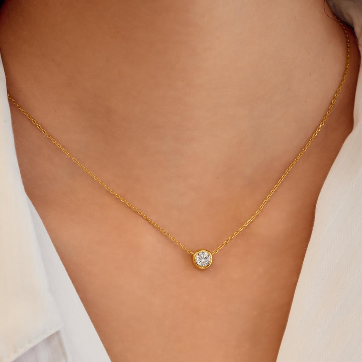 Gold Solitaire Necklace | The Jewellery Boutique Australia