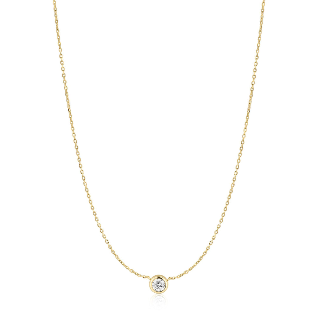 Gold Solitaire Necklace | The Jewellery Boutique Australia