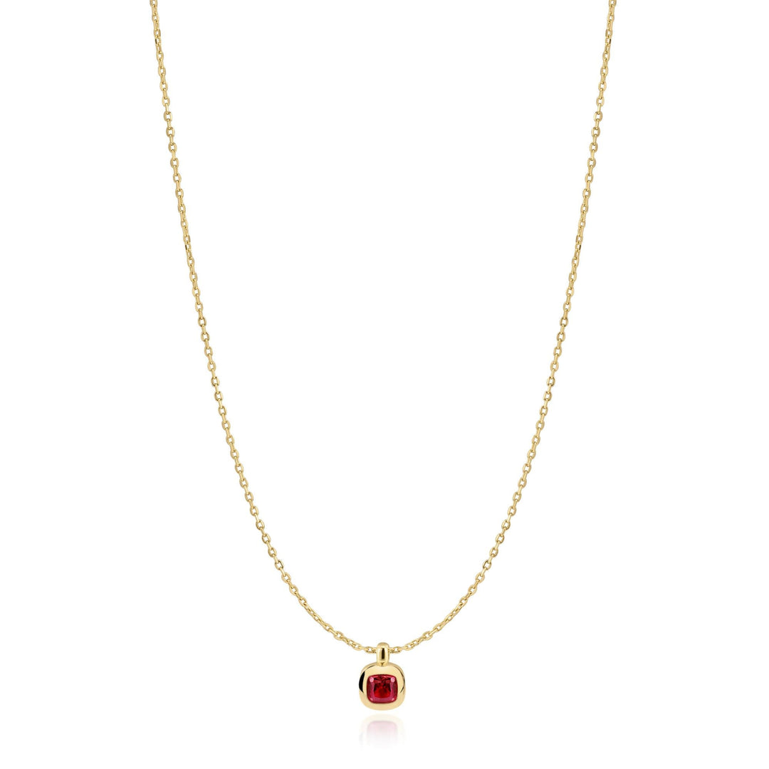 Gold Crimson Solitaire Necklace | The Jewellery Boutique Australia