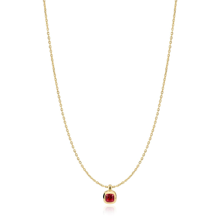 Gold Crimson Solitaire Necklace | The Jewellery Boutique Australia