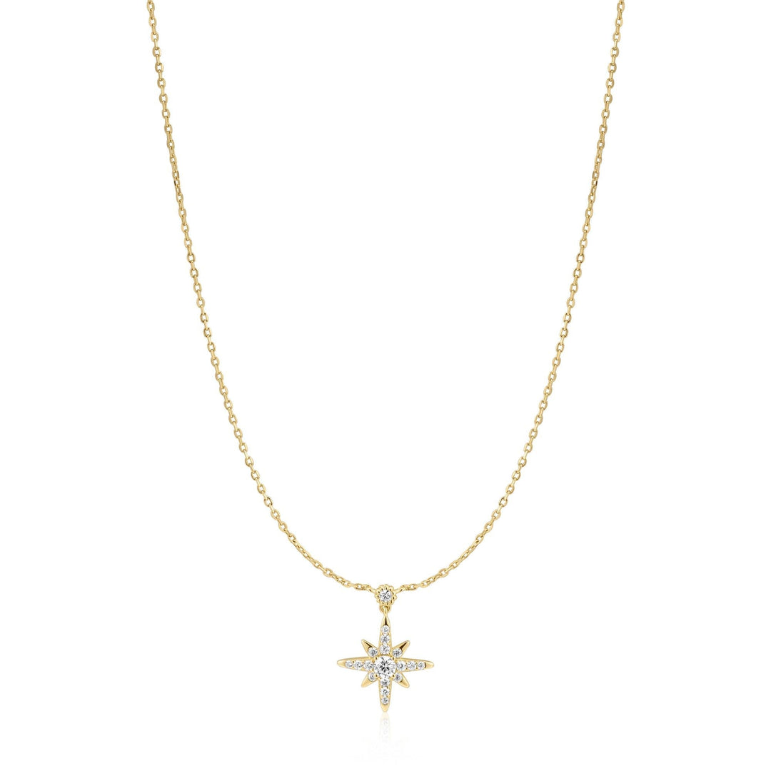 14kt Gold Plated Sparkling Nova Star Necklace | The Jewellery Boutique Australia