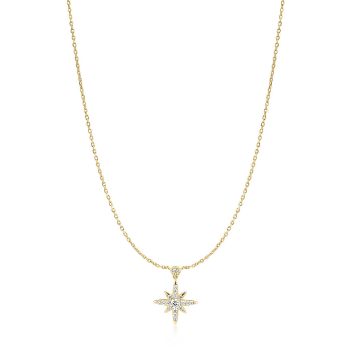 14kt Gold Plated Sparkling Nova Star Necklace | The Jewellery Boutique Australia