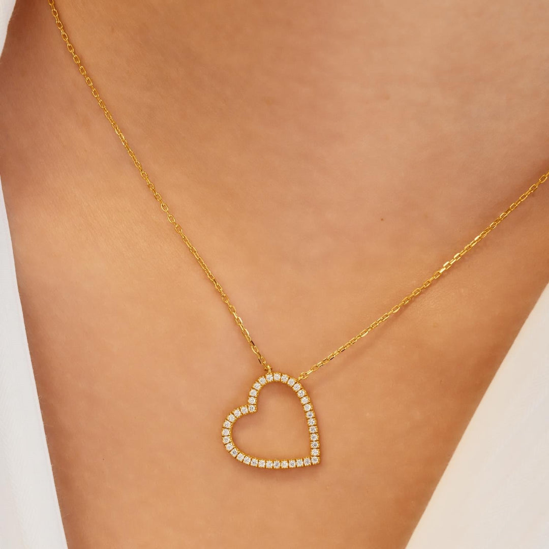 14kt Gold Plating Heart Necklace | The Jewellery Boutique Australia