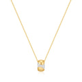 Ania Haie Gold Puffed Rivulet Pave Necklace