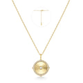 Ania Haie Gold Diamond-Cut Sunny Disc Necklace