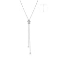 Ania Haie Silver Twisted Rope Lariat Necklace
