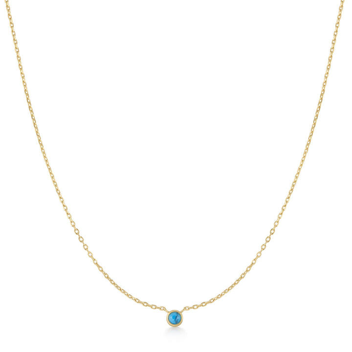 Ania Haie Gold Bezel-Set Lab-Created Turquoise Solitaire Necklace