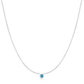 Ania Haie Silver Bezel-Set Lab-Created Turquoise Solitaire Necklace
