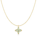 Ania Haie Gold Mint Green Lucky Clover Necklace