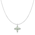 Ania Haie Silver Mint Green Lucky Clover Necklace